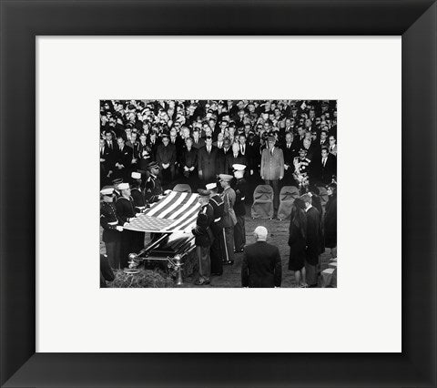 Honor Guard Prepares to Fold Flag Over JFK Casket, 25 November 1963