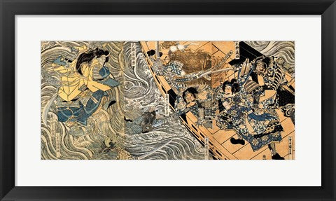 Kuniyoshi Utagawa, The ghost of Taira Tomomori, Daimotsu bay