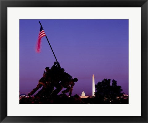 Iwo Jima Memorial at dusk, Washington, D.C.