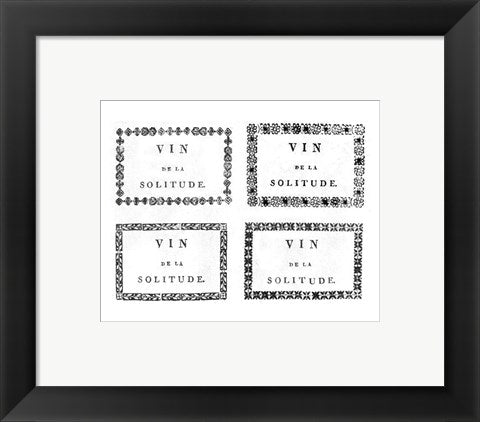 Labels of Chateauneuf du Pape