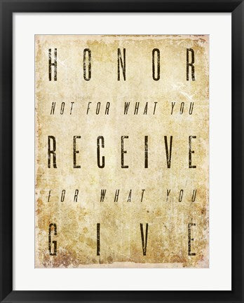 Honor Quote by Cheryl Valentino