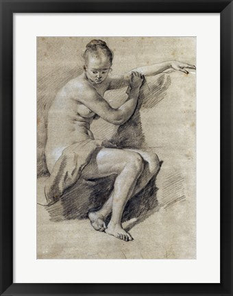 Seated Female Nude by Adriaen van de Velde