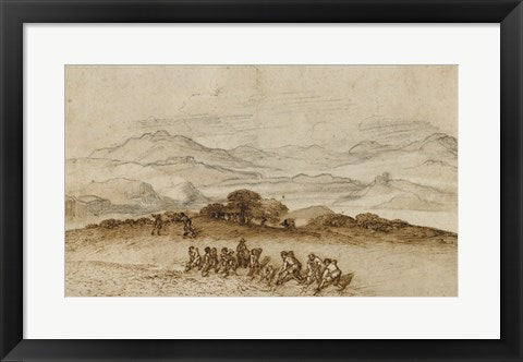 Landscape in Latium with Farm Laborers by Claude Lorrain