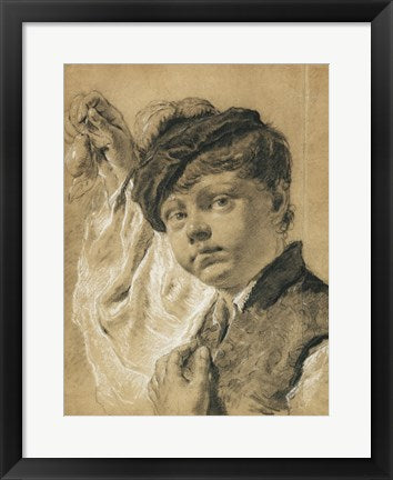 A Boy Holding a Pear by Giovanni battista Piazzetta