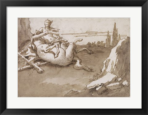 A Centaur and a Female Faun in a Landscape by Giovanni Domenico Tiepolo