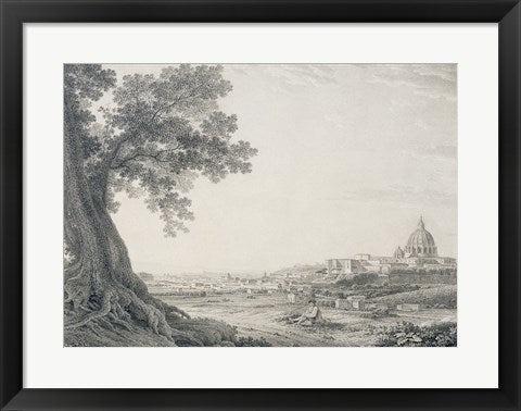 An Extensive View of Rome from the Orti della Pineta Sacchetti by Giovanni Battista Lusieri