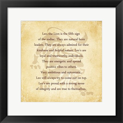 Leo Character Traits by Veruca Salt