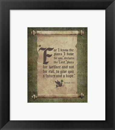 Jeremiah 29:11 For I know the Plans I have for You (Scroll) by Inspire Me