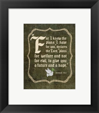 Jeremiah 29:11 For I know the Plans I have for You (White Dove) by Inspire Me
