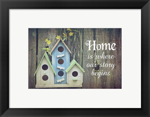 Home is Where Our Story Begins Bird Houses by Color Me Happy