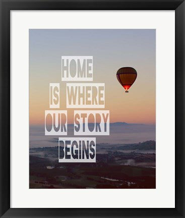 Home is Where Our Story Begins Hot Air Balloon Color by Color Me Happy