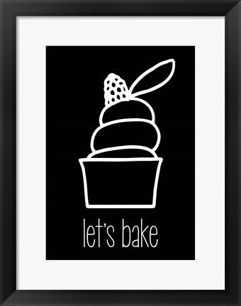 Let's Bake - Dessert III Black by Color Me Happy