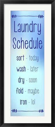Laundry Schedule - Sky Blue by Color Me Happy