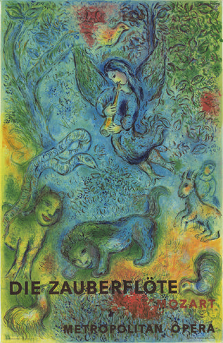 Marc Chagall The Magic Flute Art Print - Metropolitan Opera Wall Décor 39.75 x 25.75