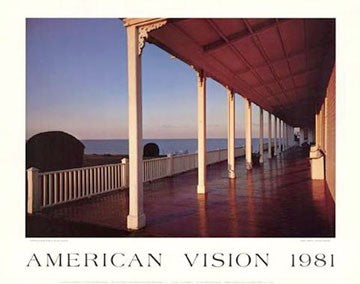 Spring House Porch, Block Island Art Print by Mary Harty & Peter DeRosa - Coastal Wall Decor 21x27 Inch