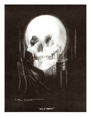 All is Vanity Art Print by Charles Allan Gilbert - 14.5 x 11.5 Optical Illusion Wall Art Décor
