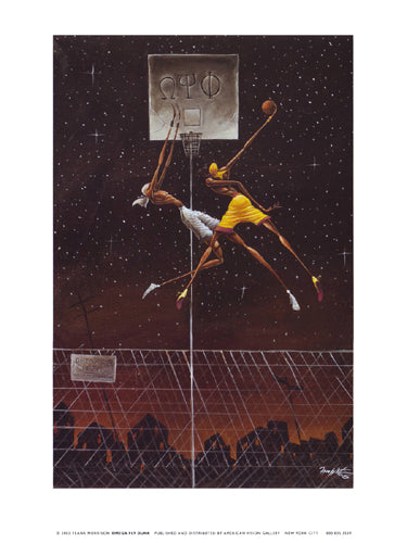 Omega Fly Dunk Art Print by Frank Morrison - Urban Sports Wall Decor