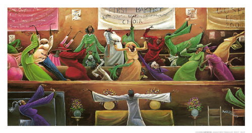 First Baptist Choir Art Print by Frank Morrison - Inspirational Church Wall Art Décor