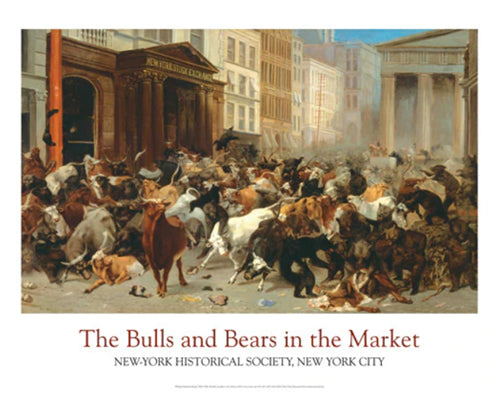 The Bulls and Bears in the Market by William Holbrook Beard Art Print - 27x37 " Wall Décor