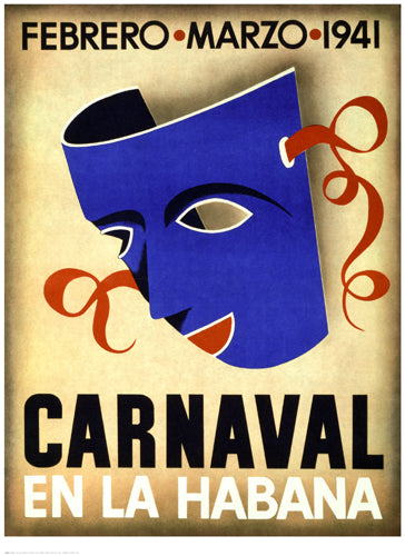 Carnaval, Habana, 1941 Art Print - Vintage Cuban Wall Décor 25.75 x 20