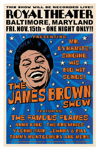 James Brown, Baltimore, 1963 Art Print - Iconic Music Photography Wall Decor