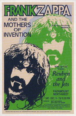 Frank Zappa Paramount Northwest 1972 Art Print - Vintage Music Wall Décor 23 x 18.75 inches