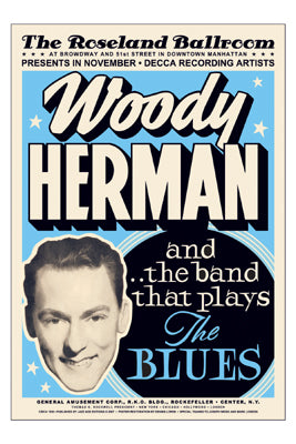 Woody Herman: Roseland Ballroom, 1936 - Vintage Jazz Art Print | 24x17 " Wall Decor
