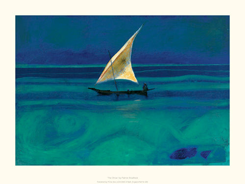 The Dhow by Patrick Bradfield Art Print - Nautical Wall Décor 11.8 x...