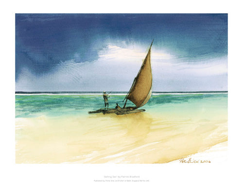 Setting Sail by Patrick Bradfield - Coastal Art Print for Nautical Home Decor | 11.8 x 15 Wall Art