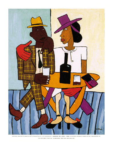 William H. Johnson Cafe Mini Art Print - 12x10 Wall Decor