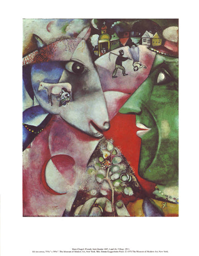 I and the Village by Marc Chagall Wall Art Décor 16 x 12 1/2 Art Print