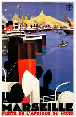 Marseille by Roger Broders Art Print - Vintage French Travel Poster Wall Decor