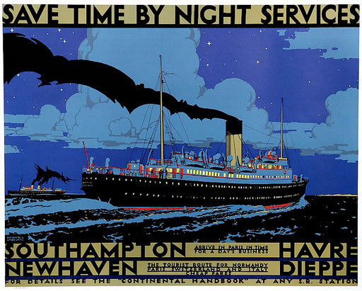 Lithograph Save Time by Night by Kenneth Shoesmith Wall Art Décor 24 1/2 x 30 1/2 Art Print