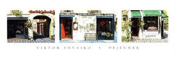 Dejeuner by Viktor Shvaiko Art Print - Elegant Cafe Scene Wall Art Décor