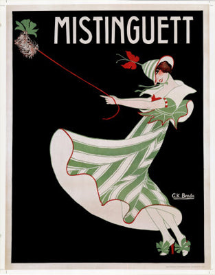 Mistinguett Art Print by Georges Kugelmann Benda - Vintage French Cabaret Wall Décor
