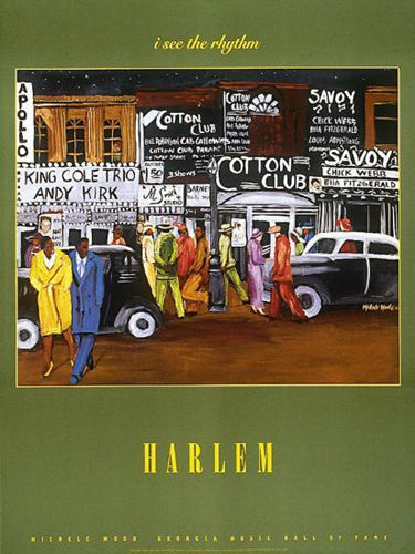 Harlem Art Print by Michele Wood - Large 31.5 x ... Wall Decor for Urban & Cultural Spaces