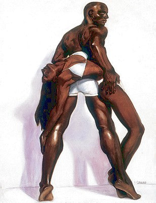 Couple by Laurie Cooper - Romantic Wall Art Print for Home Décor