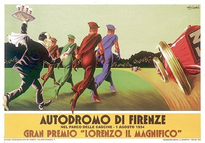 Autodromo di Firenze by Anon Wall Art Décor 34 x 47 1/2 Art Print