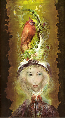 The Red Bird by Endre Szasz Wall Art Décor 24 1/8 x 13 1/4 Art Print