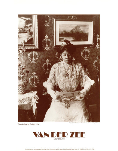 Cousin Susan Porter, 1914 by James Van Der Zee - Vintage Photography Wall Art Print