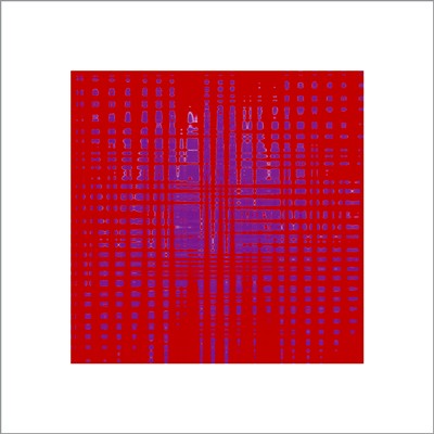Pulse #3 Purple on Red by Michael Banks Wall Art Décor 15 3/4 x 15 3/4 Art Print