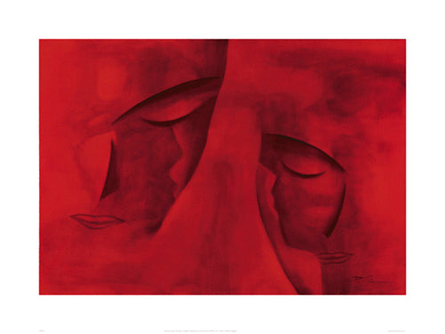 Les Deux Visages Art Print by Patrick Ciranna - Modern Wall Décor 23.6 x 3 Inches