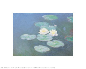 Nympheas Effet du Soir by Claude Monet Wall Art Décor 8 x 10 Art Print