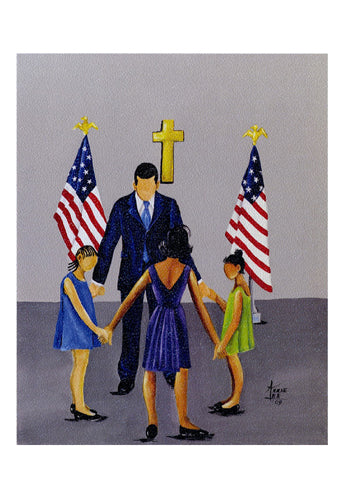 A Family That Prays Together Stays Together notecard by Annie Lee Wall Art Décor 8 x 5 ½ Art Print