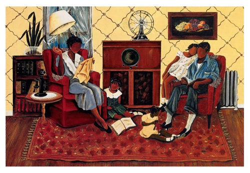 Sunday Evening Radio notecard by Annie Lee Wall Art Décor 5 ½ x 8 Art Print