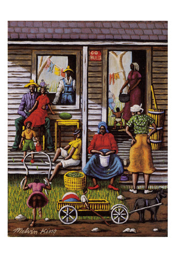 Snapping Peas notecard by Melvin King Wall Art Décor 8 x 5 ½ Art Print