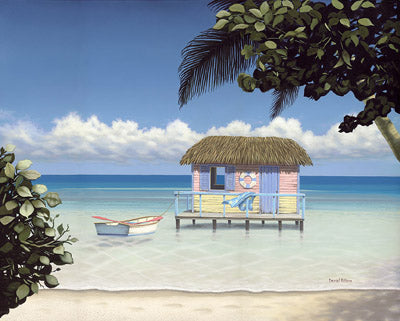 Island Hut by Daniel Pollera Wall Art Décor 11 x 15 Art Print