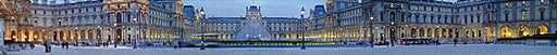 Le Louvre, Paris by Pierre Hebert Wall Art Décor 5 1/8 x 39 3/4 Art Print