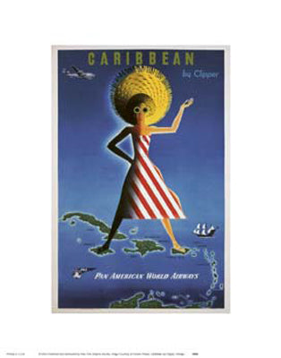Caribbean by Clipper by Anon Wall Art Décor 14 x 11 Art Print