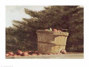 Apple Basket by Douglas Brega Wall Art Décor 24 x 32 Art Print